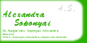 alexandra soponyai business card